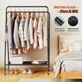 thumbnail image 3 of Flycity Metal Clothes Garment Rack, Portable Clothing Racks for Hanging Clothes with Wheels, Easy Assembly for Bedroom, Entryway, Laundry, 3 of 7