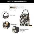thumbnail image 4 of FORMRS Crossbody Bag for Women Quilted Travel Shoulder Cell Phone Purse with Chain Strap Handbag, Blue and White Cat, 4 of 7