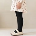 thumbnail image 5 of Bixock Toddler Girls Leggings Warm Knit Pantyhose Tights Footless Elastic Waist Bow Solid Color Soft Stretch Dance Training Casual Wear Size 2-3Years, 5 of 6