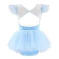 thumbnail image 6 of mgoYE Toddler Girls Full Skirted Leotard Tulle Ballet Dance Tutu Dress(Blue,9-10), 6 of 9