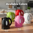 thumbnail image 4 of OVENTE Electric Kettle Hot Water Heater 1.7 Liter - BPA Free Fast Boiling Cordless Water Warmer - Auto Shut Off Instant Water Boiler for Coffee & Tea Pot - Pink KP72P, 4 of 9