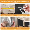 thumbnail image 4 of 2 protectores de muebles para rascadores de gatos de 40 × 16 pulgadas con cortador deslizante y cinta métrica. Alfombra rascadora autoadhesiva recortable, ideal para soportes de árboles para g, 4 of 7