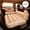 [Cartoon Bear] Beige, variant on Cute Bear Foldable RV Mattress Ergonomic Portable Sleeping Pad for SUV Truck Van Backseat Tent Camping Family Travel Christmas Gift