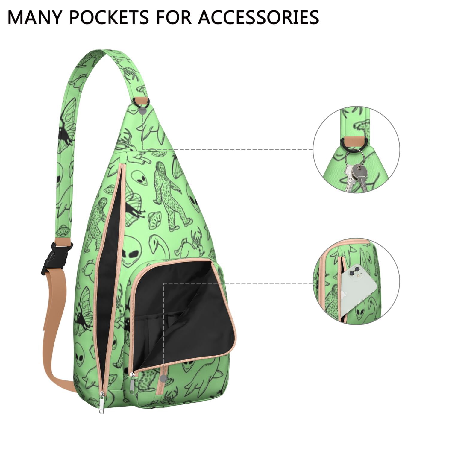 Bigfoot Hiking Sling Backpack – Mythical Sasquatch Crossbody Bag for Outdoor Adventures, Camping & Travel