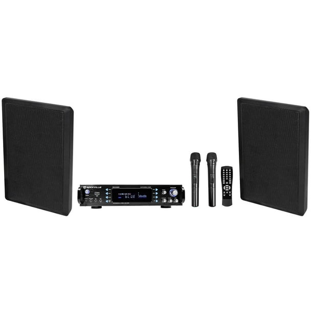 Rockville RPA70WBT Bluetooth Home Theater Receiver+(2) 5.25" Slim Wall