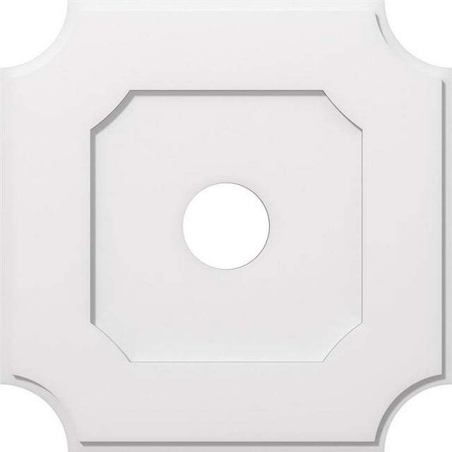 Ekena Millwork CMP26LE-05000 26 Po OD x 5 Po ID Carré Locke Architectural Grade PVC Contemporain Médaillon de Plafond