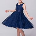 thumbnail image 6 of CAIVO Children Dresses Sleeveless Lace Princess Fluffy Dress V-Neck Girls Wedding Dress Flower Girl Dress Classic Toddler Daily Wear, 6 of 7