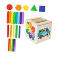 thumbnail image 3 of BELOVING Color Shape Sorter Toy Sorter Box Educational Preschool Learning Activities Object Recognition Shape Sorting Matching Box Kid, 3 of 10