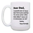 thumbnail image 2 of ThisWear Dad Gifts Dear Dad Sorry Your Other Kids Didn't Turn Out As Awesome 2 Pack 15oz Coffee Cups Dad, 2 of 4