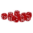 thumbnail image 3 of Paquete de 10 dados D6 Acrílicos de Seis caras Baoblaze color Rojo, 3 of 8