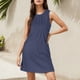 thumbnail image 1 of WILLBEST Vestidos Casuales Para Mujer Vestido De Verano De Color Liso Para Playa, Elegante, Flotante, De Longitud Media, Con Cuello Redondo Y Sin Mangas, 1 of 3