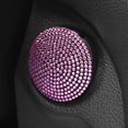 thumbnail image 5 of Cubierta del botón de parada de arranque del motor brillar rosa para automóvil, 5 of 5