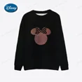 thumbnail image 3 of Sudadera con capucha de Mickey Mouse de Disney, Mickey Minnie, 3D, linda, kawaii, Y2K, para mujer, cuello redondo, manga larga, suéter para mujer, 3 of 5