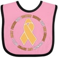 thumbnail image 3 of Inktastic Word Circle-childhood Cancer Awareness Boys or Girls Baby Bib, 3 of 4