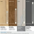 thumbnail image 3 of Amerock Medora 12 inch (305mm) Center-to-Center Rectangle Polished Nickel Appliance Pull Backplate, 3 of 6