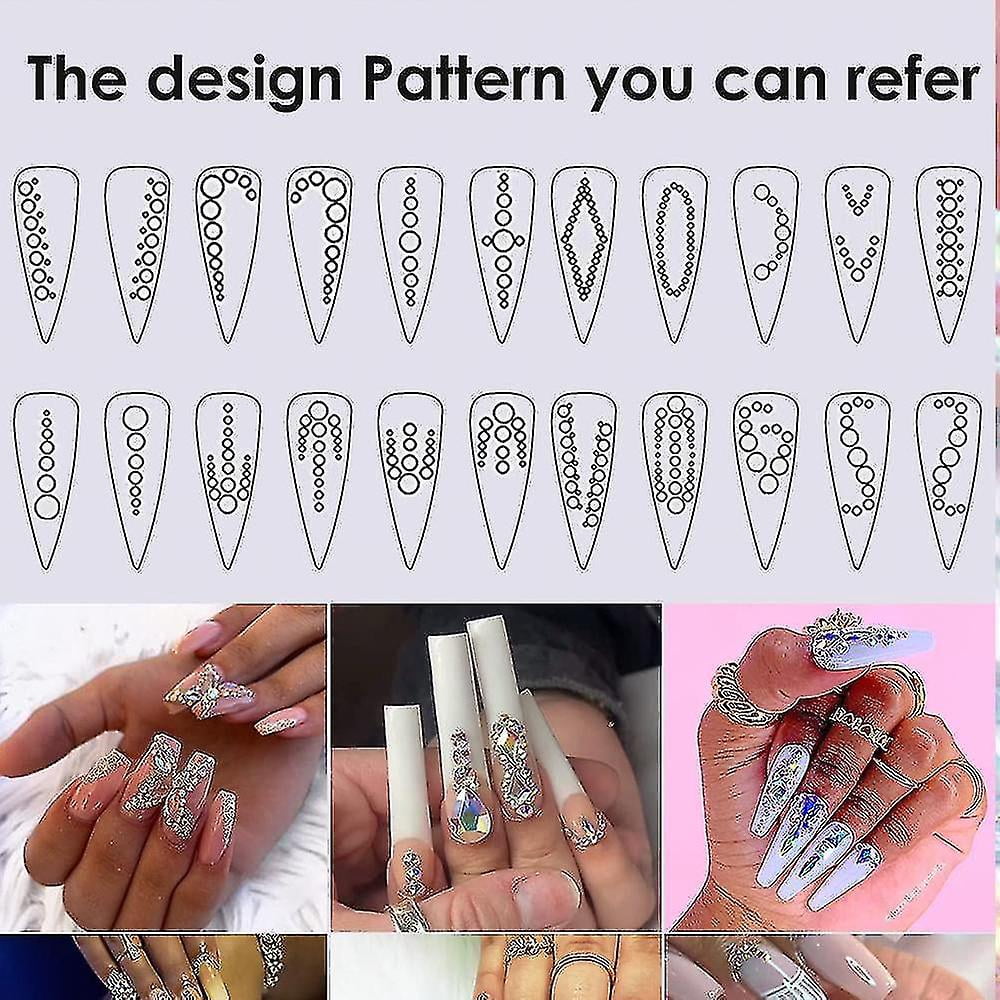 3D Nail Art Rhinestone Rhombus Flatback Crystal Stones For Diy Nail Art Decoration
