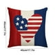 thumbnail image 3 of Funda de almohada de lino con estampado de estrellas patrióticas | Funda de almohada decorativa para el 4 de julio con cremallera invisible | Funda lavable para sofá, sillón o dormitorio, 3 of 6