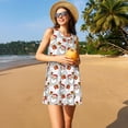 thumbnail image 3 of Easygdp Christmas Santa Claus para Vestido Transpirable de Mujer, Vestido Suelto de Manga Corta con Pliegues y Bolsillos para el Verano, 3 of 7