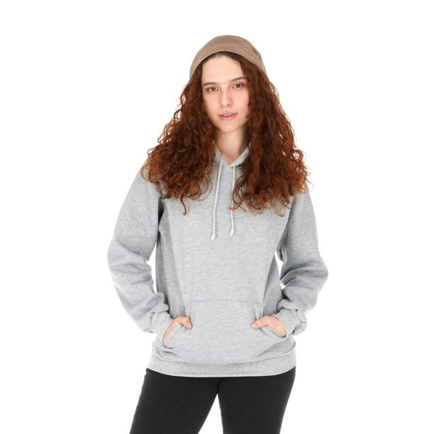 SUDADERA PARA MUJER HOODIE CON GORRO Y BOLSA AFELPADA MODA TALLA EG