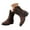 Coffee, variant on Women's Western Ankle Boots Cowboy Cowgirl Short Booties Suede Low Chunky Heel Slip on Shoes