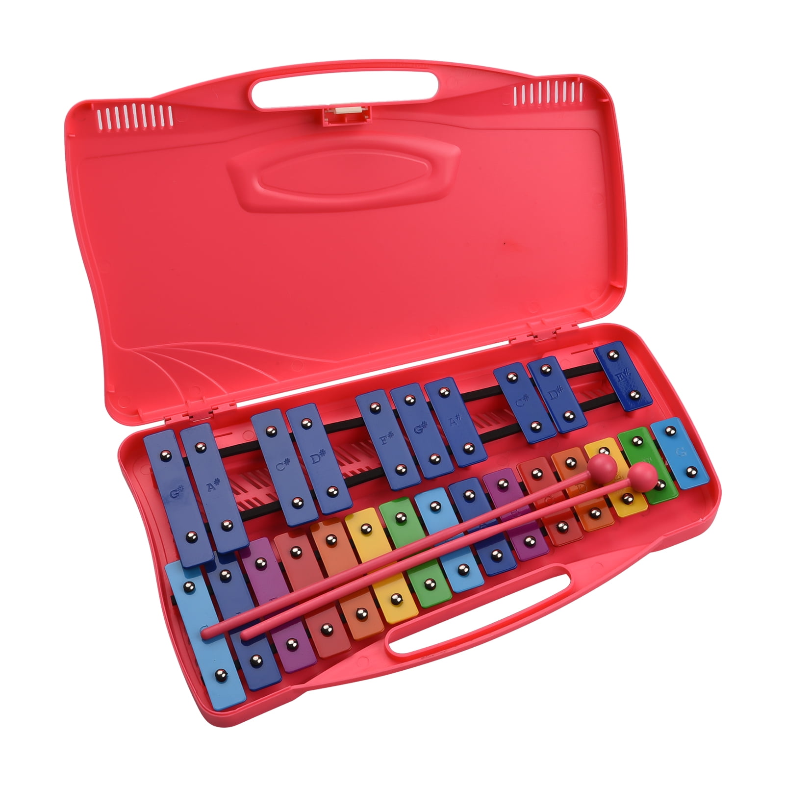 Musical Toy 25 Notes Glockenspiel Xylophone Musical Instrument for Kids with Case and Mallets