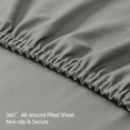 thumbnail image 4 of Subrtex Bedding Fitted Sheet Stain Resistant Soft Brushed Microfiber Single 1 Fitted Sheet for Mattress(Twin XL,Light Gray), 4 of 4
