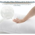 thumbnail image 4 of Pillows Standard Size Set of 4, Hotel Quality Bed Pillows for Sleeping 4 Pack, Cooling Pillows for Side Back and Stomach Sleepers, Down Alternative Luxury Soft Supportive Pillows (18x26), 4 of 4
