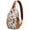 Roaring Dinosa, variant on Roaring Dinosaur Print Crossbody Sling Bag, Funny Cartoon Dino Pattern Lightweight Backpack for Outdoor Hiking Travel Birthday Gift