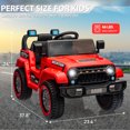 thumbnail image 2 of CazToi 12V 35W Dual Powerful Motors Kids Ride on Truck Car with Remote Control & Spring Suspension, 2 of 6
