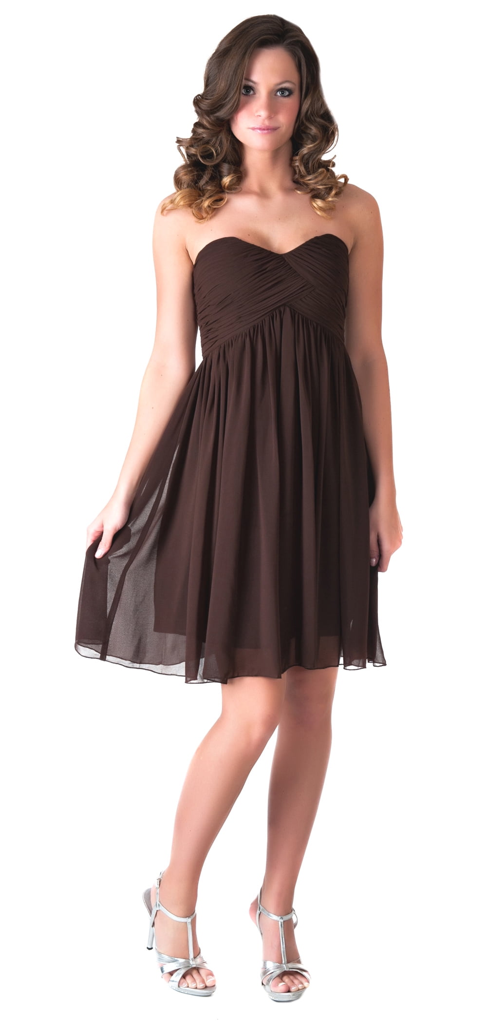 chocolate evening gowns