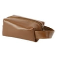thumbnail image 1 of 1 Pc Bolsa de Maquillaje Compacta y Duradera para Mujeres para Vacaciones y Viajes de Negocios PU Marrón, 1 of 3