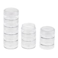 thumbnail image 4 of Caja de almacenamiento de joyería apible redonda transparente de 10 uds. 77x27mm Zulema Contenedores apilables de almacenamiento, 4 of 8
