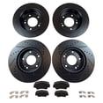 thumbnail image 4 of OE # 31584*2+31603*2+581013XA00 Front Rear Left Right Black Drill Slot 4PCS Brake Rotors + 2 Set Ceramic Pads Fits select: 2012-2013 HYUNDAI ELANTRA GLS/LIMITED, 4 of 10