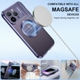thumbnail image 3 of Case for iPhone 15 Pro Max, with Alloy Camera Invisible Stand [Compatible with MagSafe] Drop Protection Magnetic Absorption Metal Bumper and Back Acrylic Cover for iPhone 15 Pro Max, Silver, 3 of 8