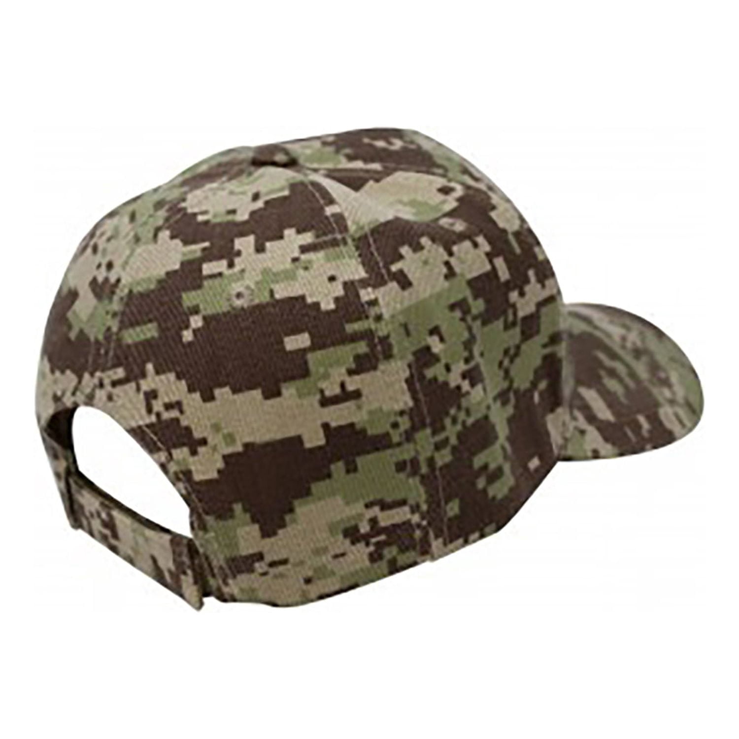 Pack of 15 Bulk Wholesale Plain Baseball Cap Hat Adjustable (Camo Khaki)