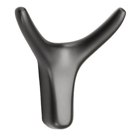 

Ox Horn Creative Design Zinc Alloy Wall Mount Hook Dual Hanger Wardrobe Clothes Gray