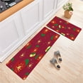 thumbnail image 2 of Non Kitchen Mat Runner Rug Set - 2 Piece Merry Christmas Snowman Doormats with Rubber Backing for Indoor Floors, 2 of 7