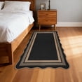 thumbnail image 4 of SUYOLL 3x5 Outdoor Patio Rug Washable Black Modern Indoor Kitchen Rug Farmhouse Neutral Non- Scalloped Carpet For Living Room Backyard Entryway, 4 of 7