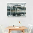 thumbnail image 3 of JRXY Window Canvas Lake Wall Art: Nature Landscape Picture Relaxing Misty Scenery Painting Foggy Mountain Artwork Living Room Bedroom Home Print Decor picture 2, 3 of 5