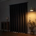 thumbnail image 3 of MKHILL Aether 40x84 Black Blackout Curtains 2 Panels, 84 Inch Long Thermal Insulated Room Darkening Window Drapes for Bedroom Living Room, Each 40" W x 84" L, 3 of 14