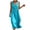 Blue, variant on Linfrsh Women Cotton Linen Blended Dress With A V Neck Backless Casual And Elegant.Loose Fitting Breathable Bohemian Dress(Green,3XL)