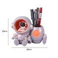 thumbnail image 3 of Estatuillas Portabolígrafos Astronaut Pen Bucket Storage Cosmonaut Estatuas con luz para dormitorio (gris), 3 of 8