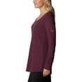 thumbnail image 3 of Columbia Women's Pine Peak Long Sleeve Tunic Thermal, Marionberry Heather, Small, 3 of 8