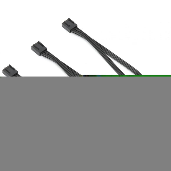 Computer Cable, Best Heat Dissipation 3Pcs Y-Splitter Adapter Cable, 4Pin 1 To 2 For Computer, PC,