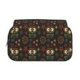 thumbnail image 2 of Sikiie Boho Owl Print Flip Double-layer Pencil Case, All-purpose Stationery Bag for Study and Office, Zipper Design, Unisex, 2 of 7