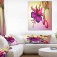 thumbnail image 1 of Design Art - Fleurs Fuchsia avec Feuilles Vertes, 1 of 4