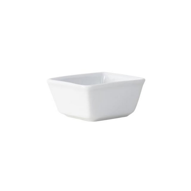 Tuxton GSP-750 Square Ramekin 3 oz 3 in. Porcelain White - 2 Dozen