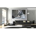 thumbnail image 2 of Tiptophomedecor Stretched Canvas Animal Art - White Tiger - Stretched & Framed Ready To Hang Art, 2 of 3