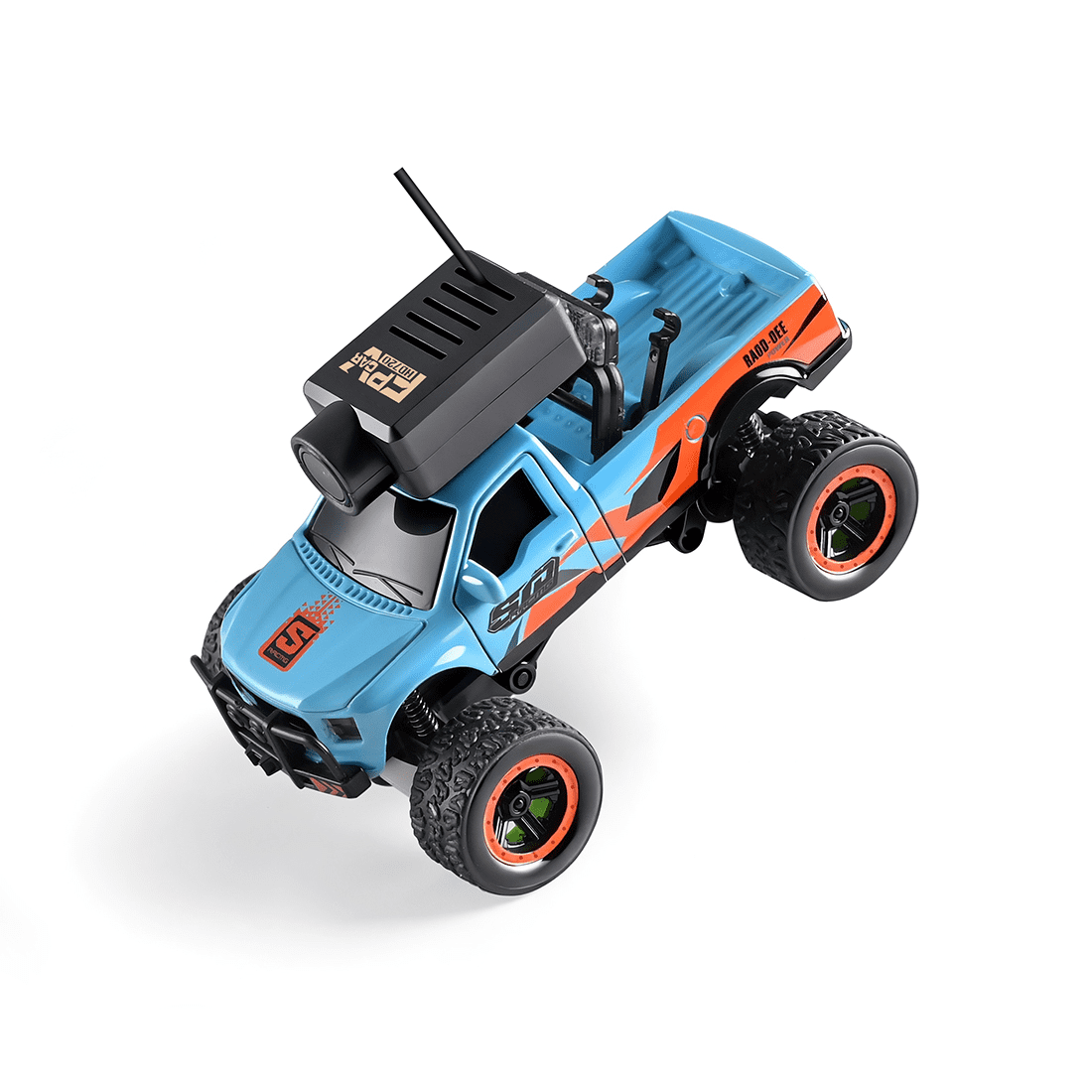 1/64 Scale FPV RC Truck, 2.4GHz Full-Proportional Mini Crawler with WiFi Camera & APP Control, 3 Speeds, Indoor Racing RC Car for Adults, Blue