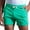 Green, variant on WREESH Men's Gym Workout Shorts 5 Inch Shorts Solid Cotton Sports Shorts Elastic Waist Drawstring Shorts Summer Shorty Shorts Purple